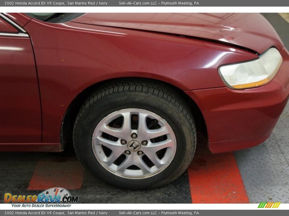 2002 Honda Accord EX V6 Coupe San Marino Red / Ivory Photo #36