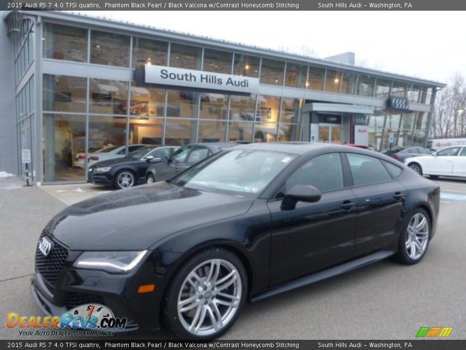 2015 Audi RS 7 4.0 TFSI quattro Phantom Black Pearl / Black Valcona w/Contrast Honeycomb Stitching Photo #1