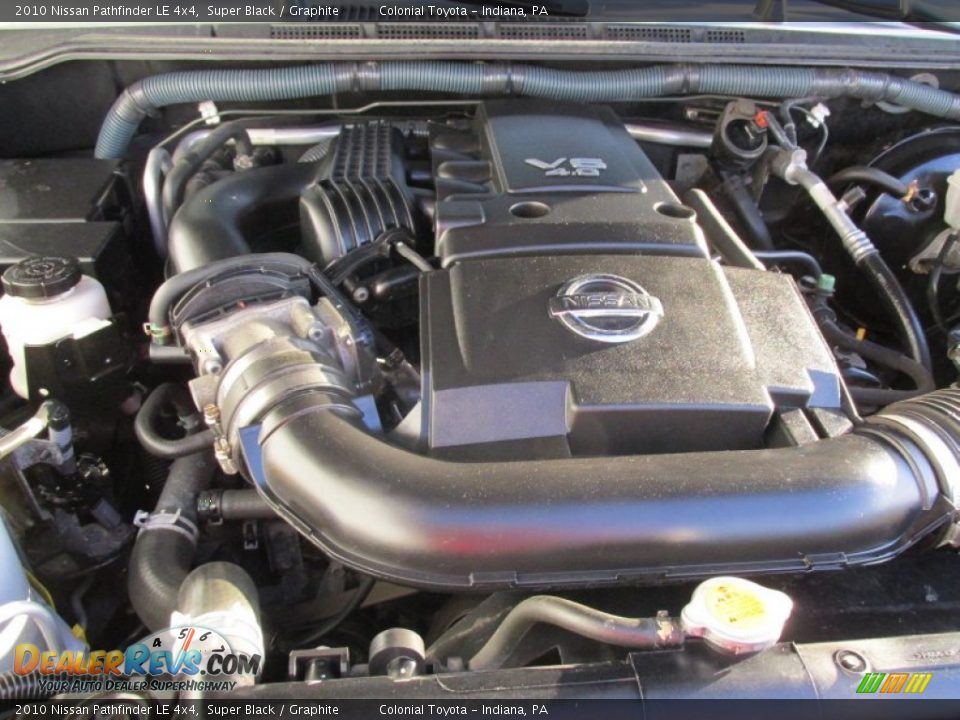 2010 Nissan Pathfinder LE 4x4 Super Black / Graphite Photo #9