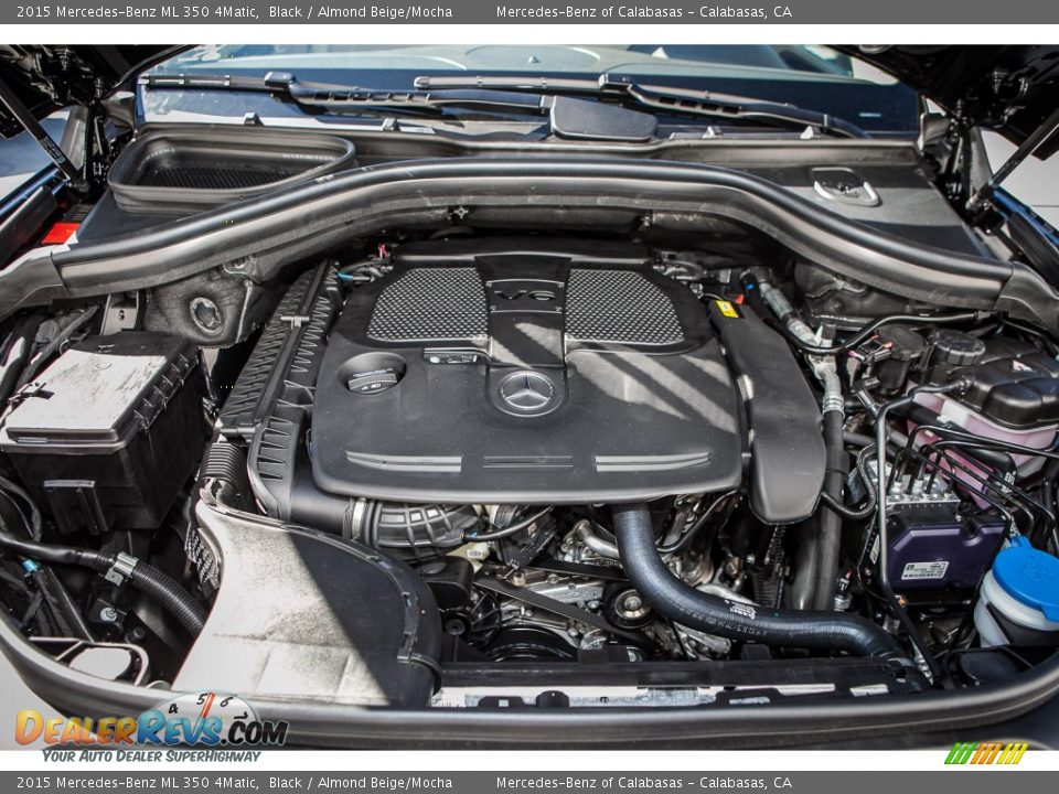 2015 Mercedes-Benz ML 350 4Matic Black / Almond Beige/Mocha Photo #9