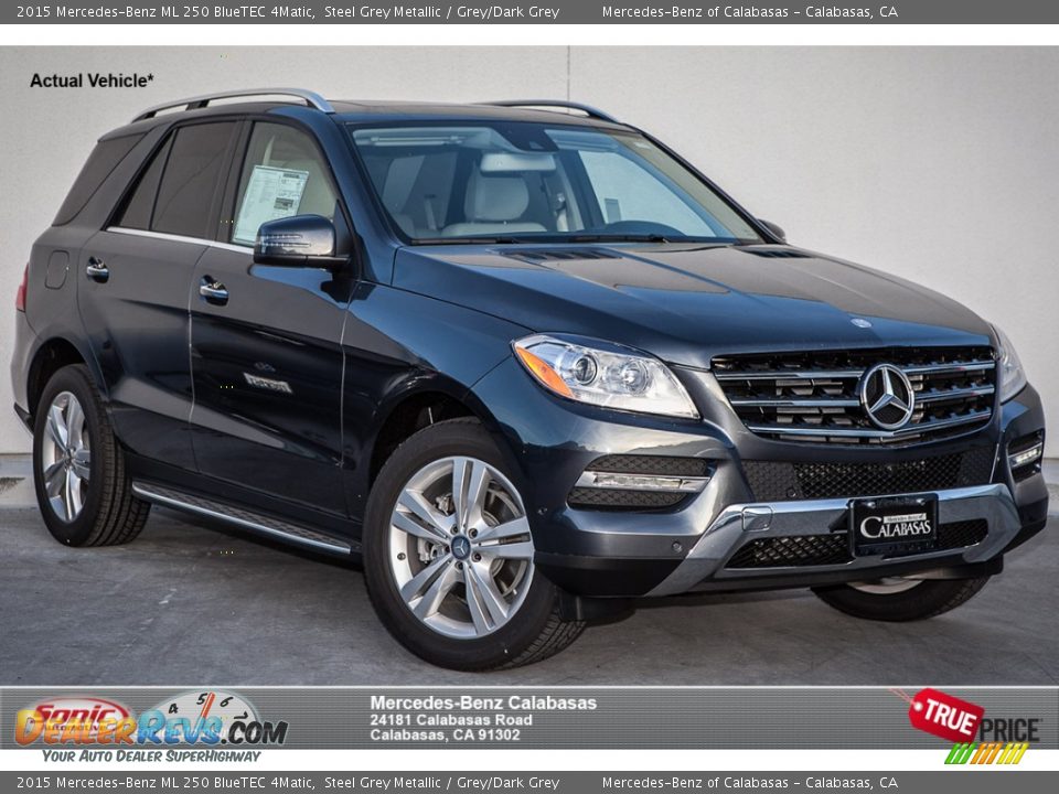 2015 Mercedes-Benz ML 250 BlueTEC 4Matic Steel Grey Metallic / Grey/Dark Grey Photo #1