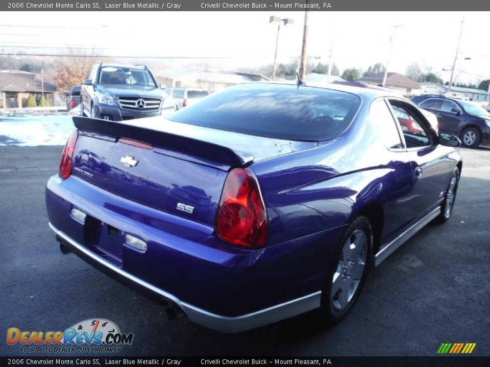 2006 Chevrolet Monte Carlo SS Laser Blue Metallic / Gray Photo #8