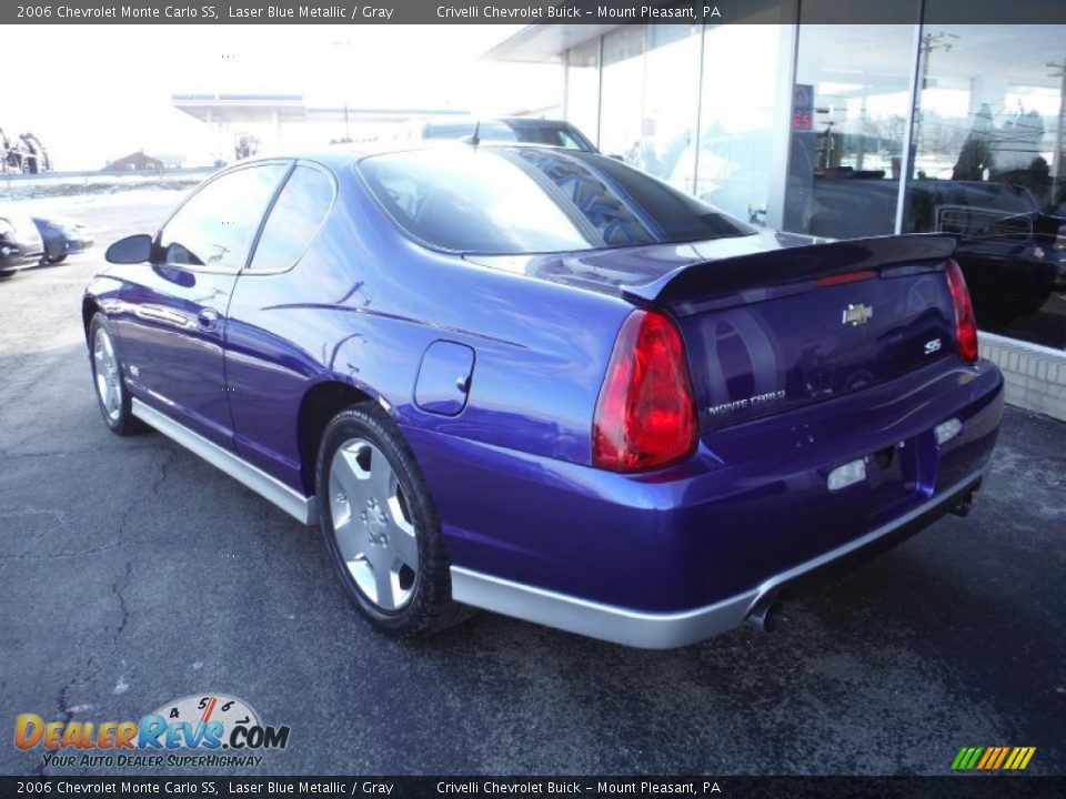 2006 Chevrolet Monte Carlo SS Laser Blue Metallic / Gray Photo #10