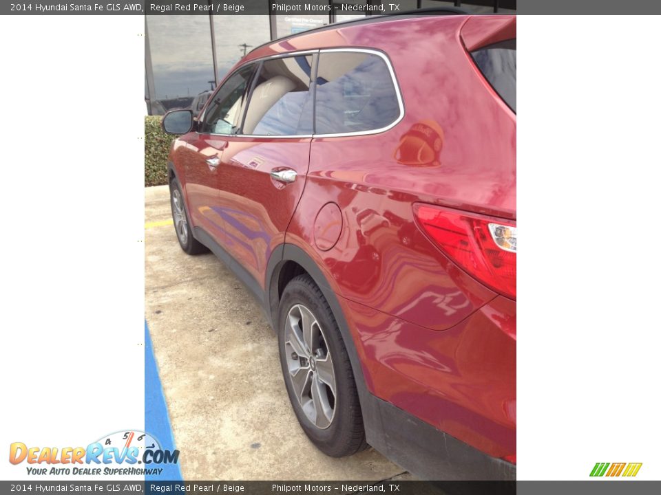 2014 Hyundai Santa Fe GLS AWD Regal Red Pearl / Beige Photo #3