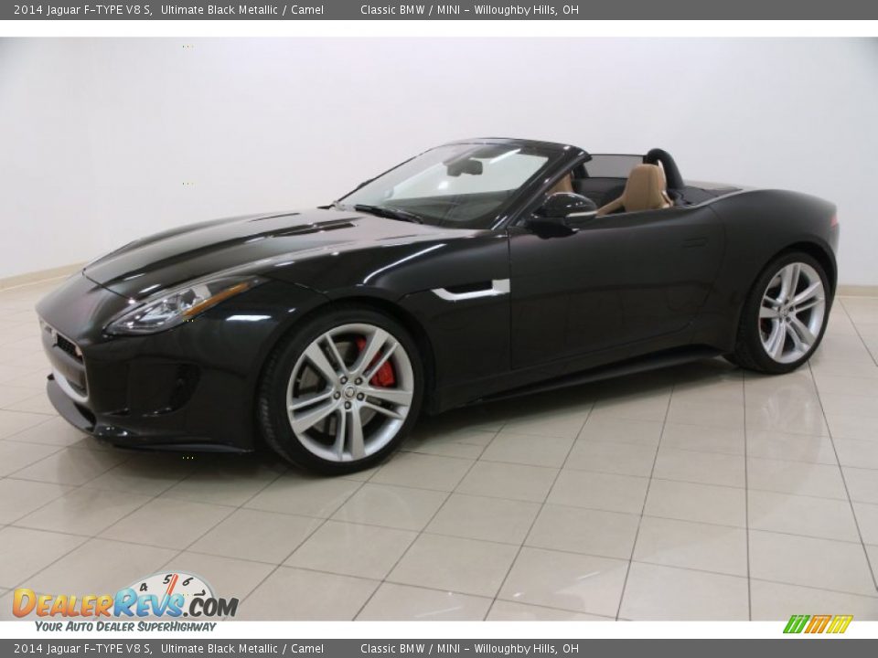 2014 Jaguar F-TYPE V8 S Ultimate Black Metallic / Camel Photo #4