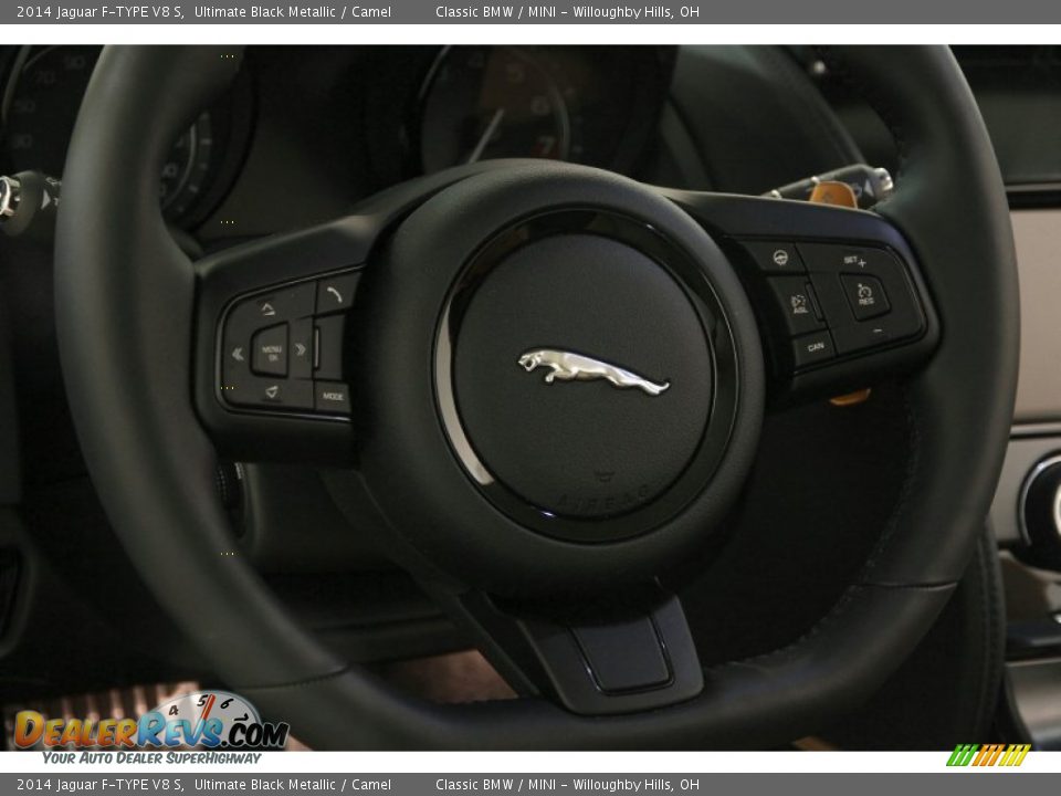 2014 Jaguar F-TYPE V8 S Ultimate Black Metallic / Camel Photo #11