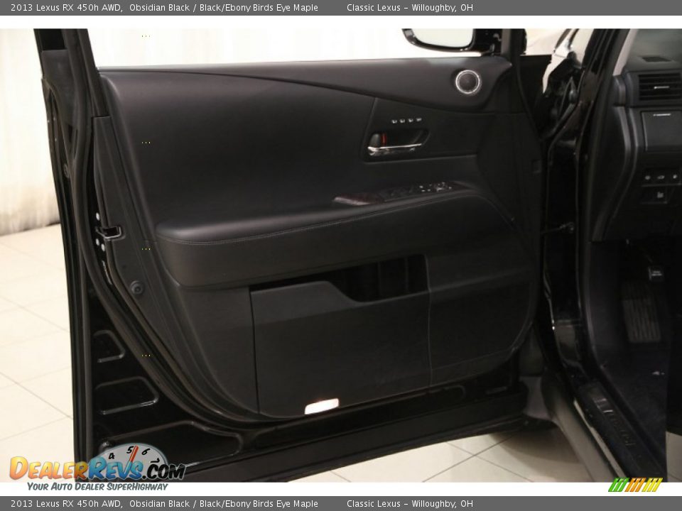 2013 Lexus RX 450h AWD Obsidian Black / Black/Ebony Birds Eye Maple Photo #4
