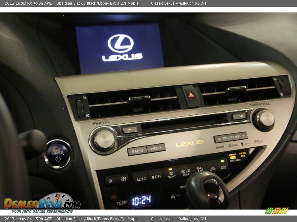 2013 Lexus RX 450h AWD Obsidian Black / Black/Ebony Birds Eye Maple Photo #8