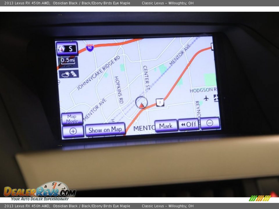2013 Lexus RX 450h AWD Obsidian Black / Black/Ebony Birds Eye Maple Photo #10