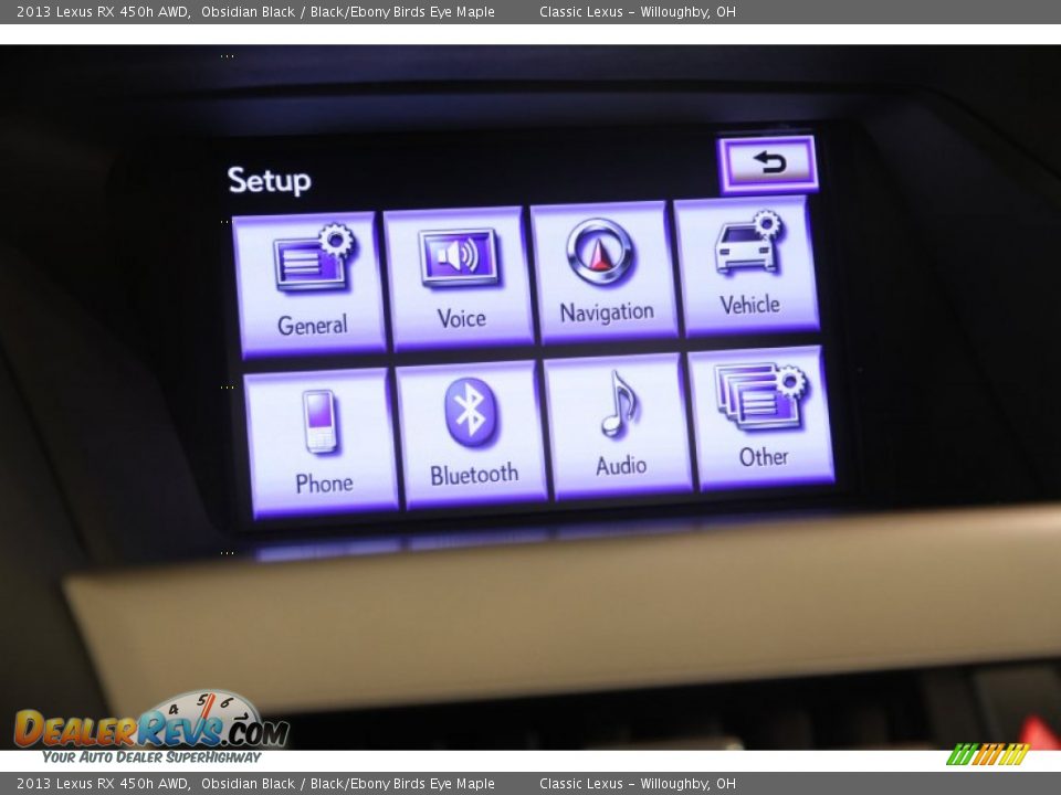 2013 Lexus RX 450h AWD Obsidian Black / Black/Ebony Birds Eye Maple Photo #14