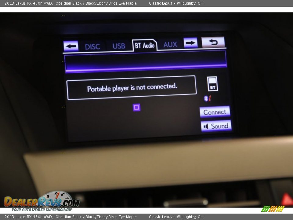 2013 Lexus RX 450h AWD Obsidian Black / Black/Ebony Birds Eye Maple Photo #16
