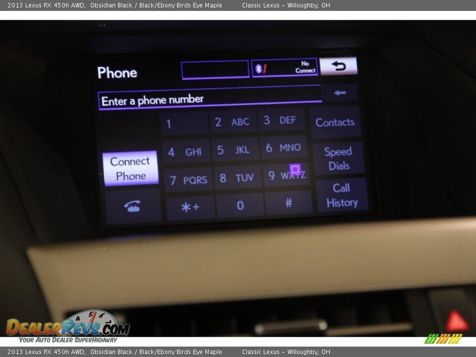 2013 Lexus RX 450h AWD Obsidian Black / Black/Ebony Birds Eye Maple Photo #18
