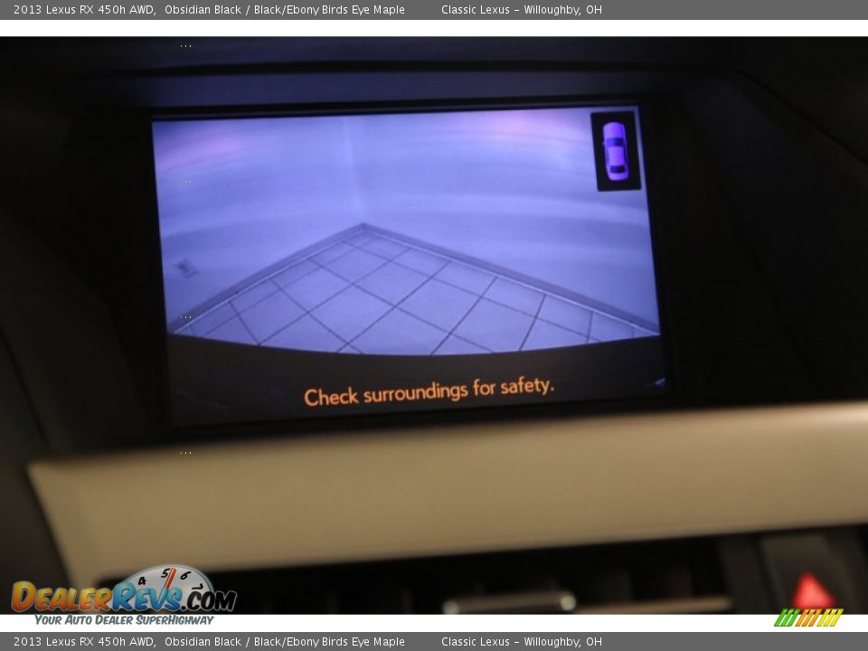2013 Lexus RX 450h AWD Obsidian Black / Black/Ebony Birds Eye Maple Photo #19