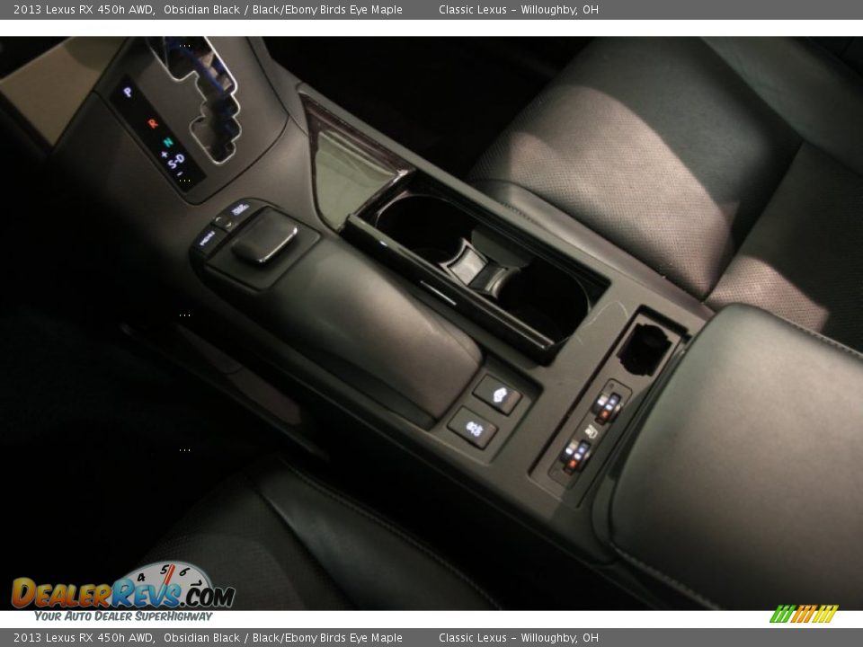 2013 Lexus RX 450h AWD Obsidian Black / Black/Ebony Birds Eye Maple Photo #22