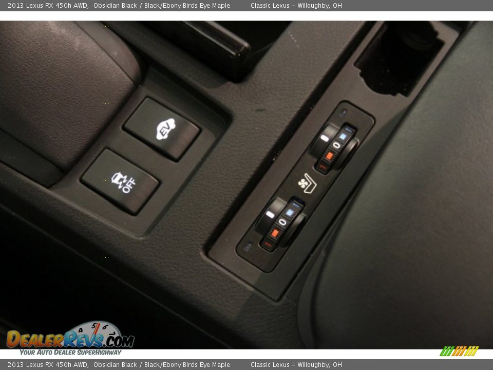 2013 Lexus RX 450h AWD Obsidian Black / Black/Ebony Birds Eye Maple Photo #23