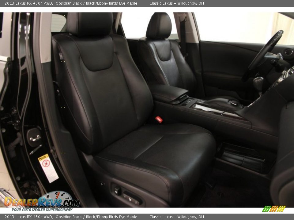 2013 Lexus RX 450h AWD Obsidian Black / Black/Ebony Birds Eye Maple Photo #24