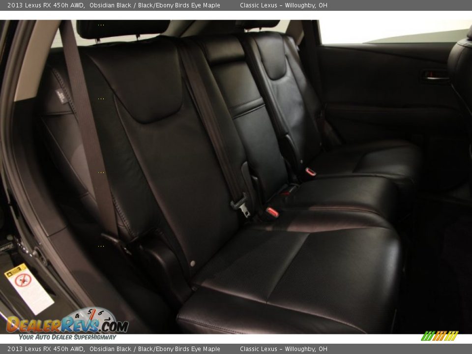 2013 Lexus RX 450h AWD Obsidian Black / Black/Ebony Birds Eye Maple Photo #25