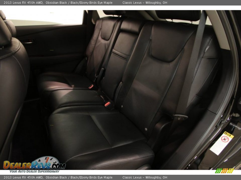 2013 Lexus RX 450h AWD Obsidian Black / Black/Ebony Birds Eye Maple Photo #26