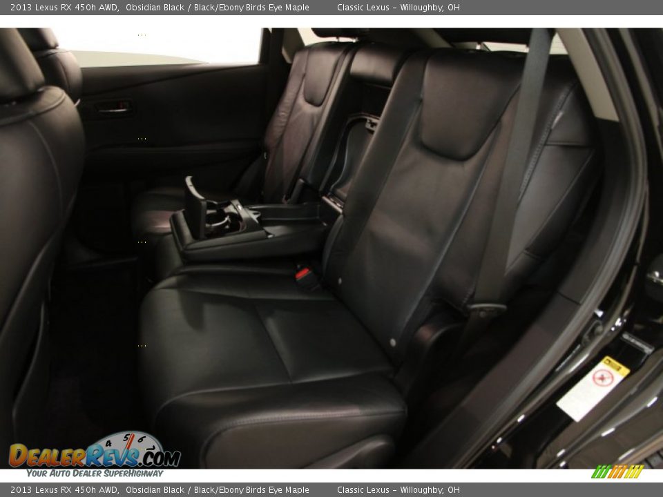 2013 Lexus RX 450h AWD Obsidian Black / Black/Ebony Birds Eye Maple Photo #27