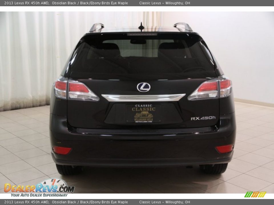 2013 Lexus RX 450h AWD Obsidian Black / Black/Ebony Birds Eye Maple Photo #29