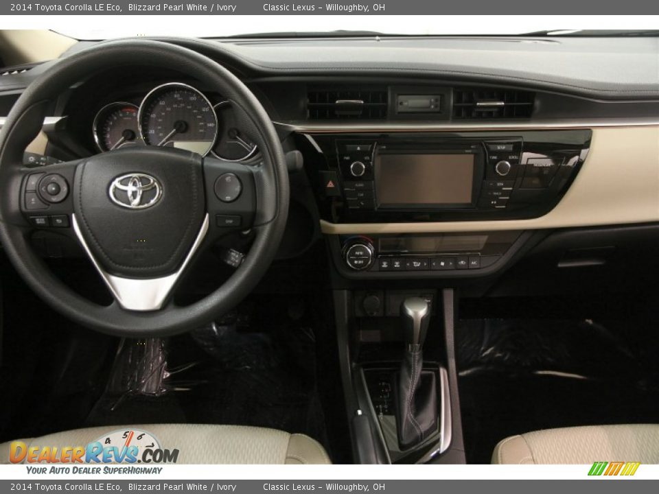 2014 Toyota Corolla LE Eco Blizzard Pearl White / Ivory Photo #24