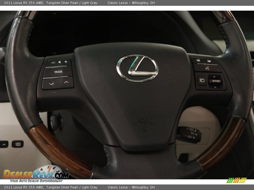 2011 Lexus RX 350 AWD Tungsten Silver Pearl / Light Gray Photo #10