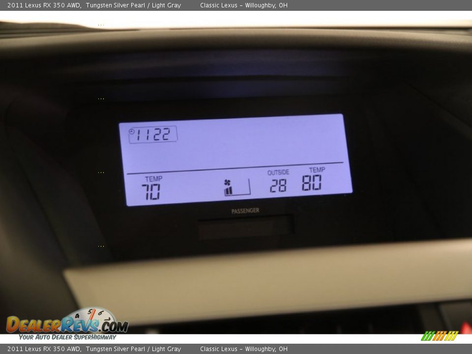 2011 Lexus RX 350 AWD Tungsten Silver Pearl / Light Gray Photo #13