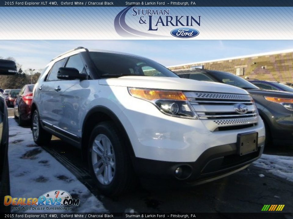 2015 Ford Explorer XLT 4WD Oxford White / Charcoal Black Photo #1