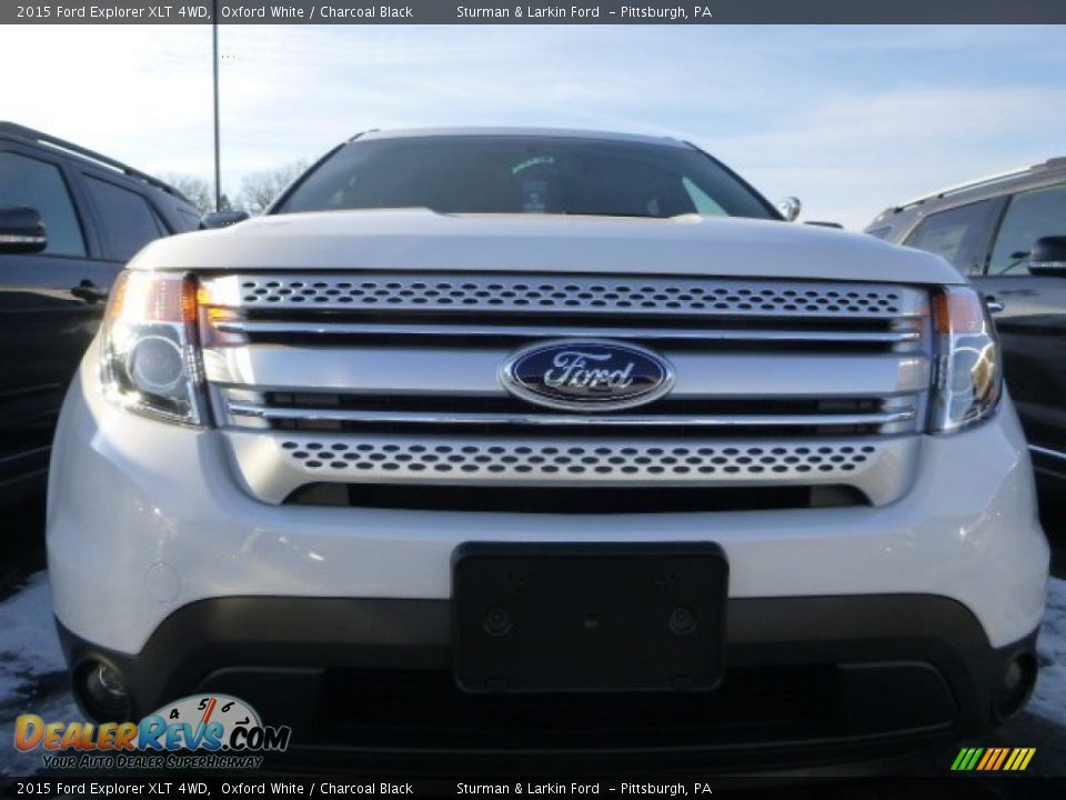 2015 Ford Explorer XLT 4WD Oxford White / Charcoal Black Photo #2