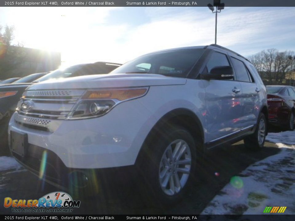 2015 Ford Explorer XLT 4WD Oxford White / Charcoal Black Photo #3