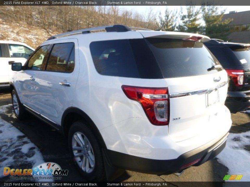 2015 Ford Explorer XLT 4WD Oxford White / Charcoal Black Photo #4