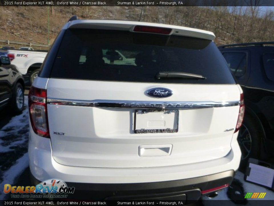 2015 Ford Explorer XLT 4WD Oxford White / Charcoal Black Photo #5