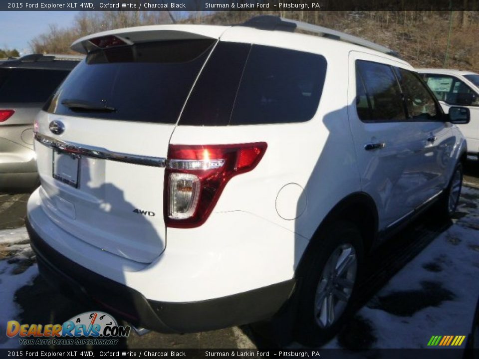 2015 Ford Explorer XLT 4WD Oxford White / Charcoal Black Photo #6