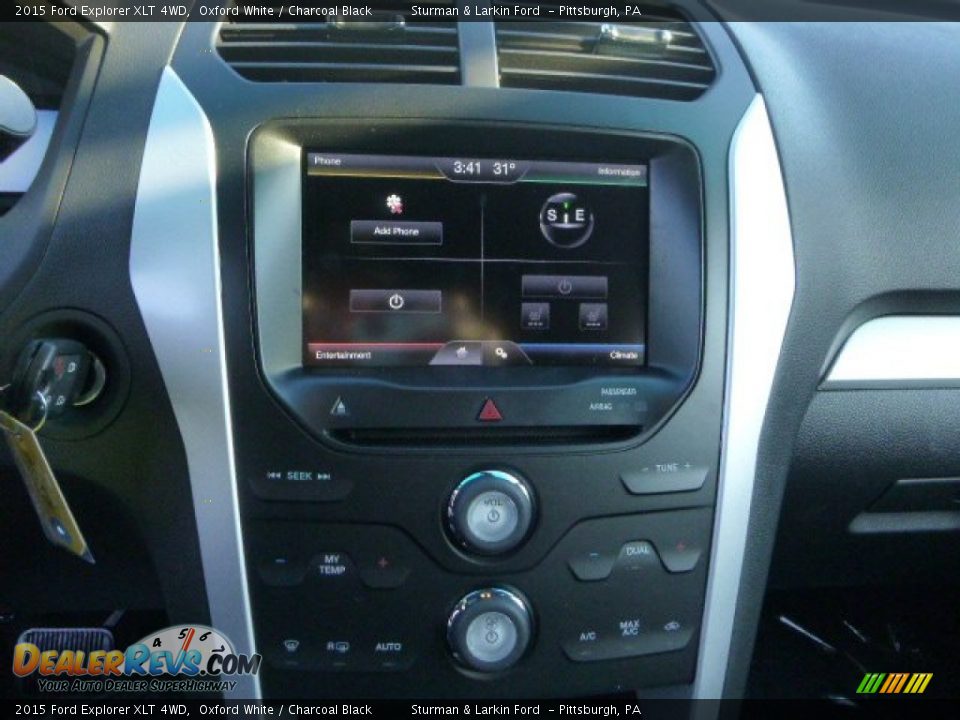 2015 Ford Explorer XLT 4WD Oxford White / Charcoal Black Photo #14
