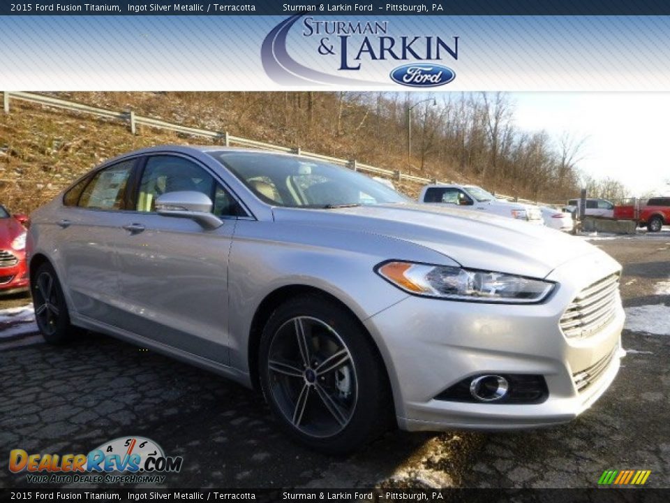 2015 Ford Fusion Titanium Ingot Silver Metallic / Terracotta Photo #1