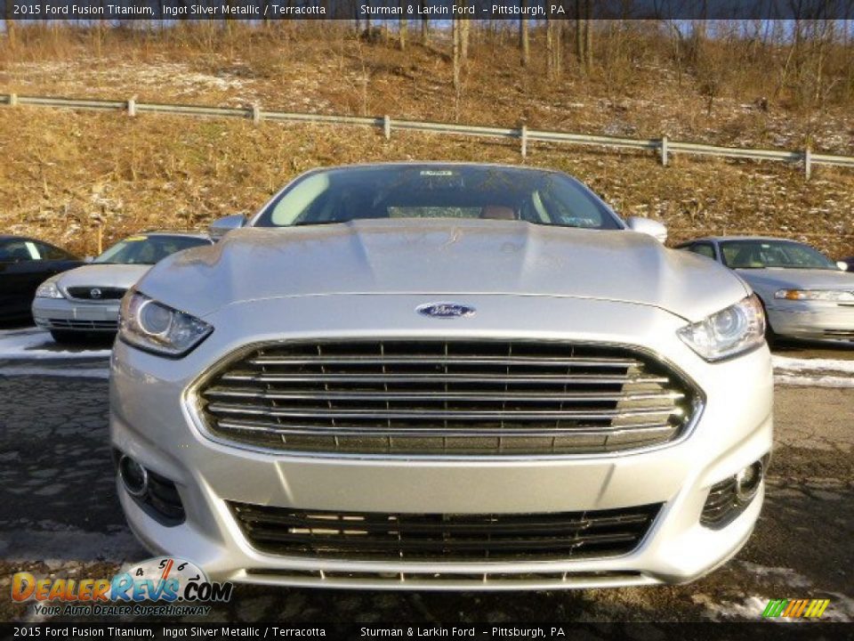 2015 Ford Fusion Titanium Ingot Silver Metallic / Terracotta Photo #2