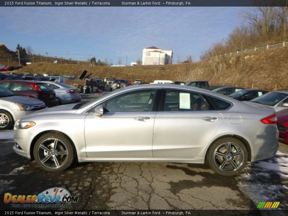 Ingot Silver Metallic 2015 Ford Fusion Titanium Photo #4