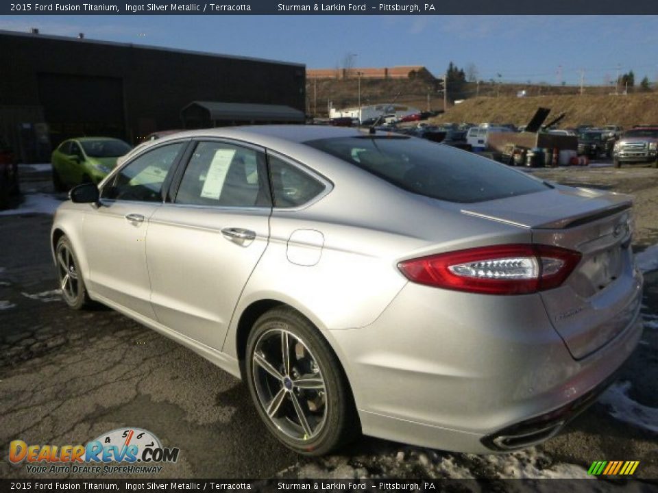 2015 Ford Fusion Titanium Ingot Silver Metallic / Terracotta Photo #5