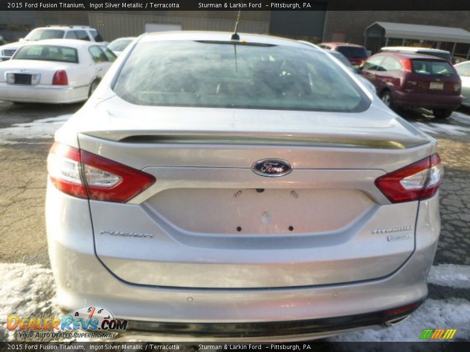 2015 Ford Fusion Titanium Ingot Silver Metallic / Terracotta Photo #6