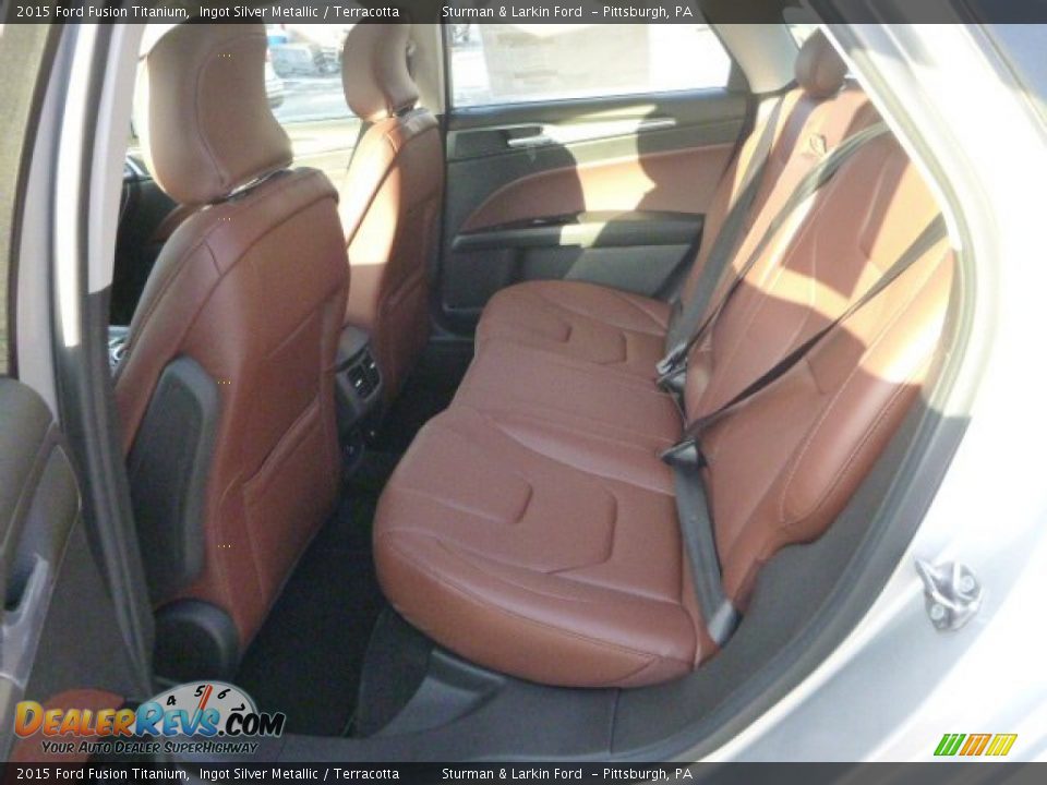 Rear Seat of 2015 Ford Fusion Titanium Photo #7
