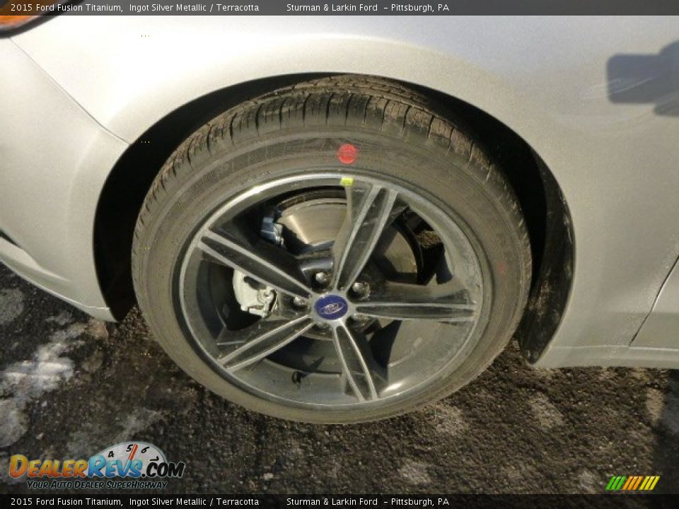 2015 Ford Fusion Titanium Ingot Silver Metallic / Terracotta Photo #8