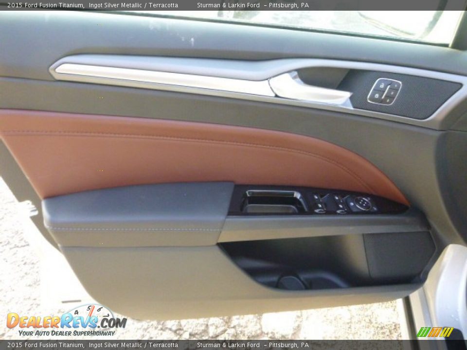 2015 Ford Fusion Titanium Ingot Silver Metallic / Terracotta Photo #10