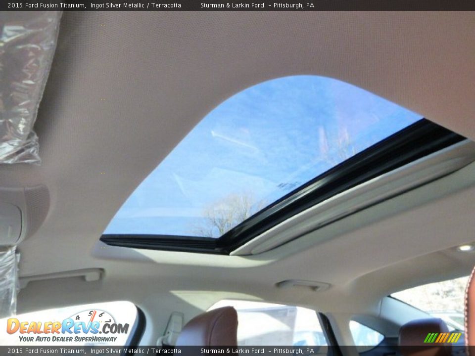 2015 Ford Fusion Titanium Ingot Silver Metallic / Terracotta Photo #11