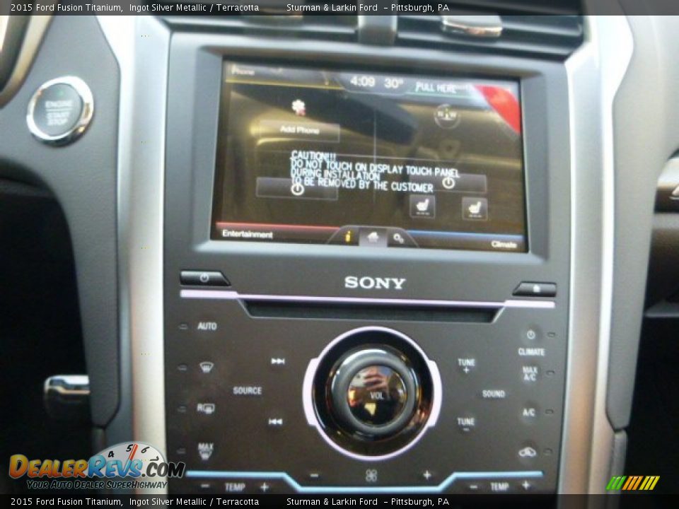 2015 Ford Fusion Titanium Ingot Silver Metallic / Terracotta Photo #12