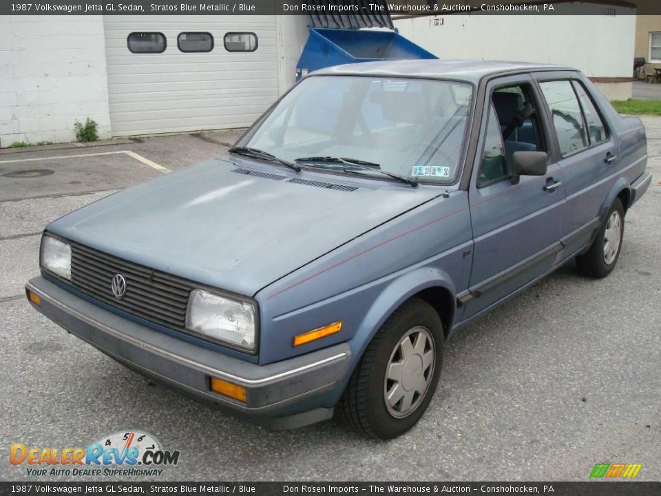 1987 Volkswagen Jetta GL Sedan Stratos Blue Metallic / Blue Photo #1
