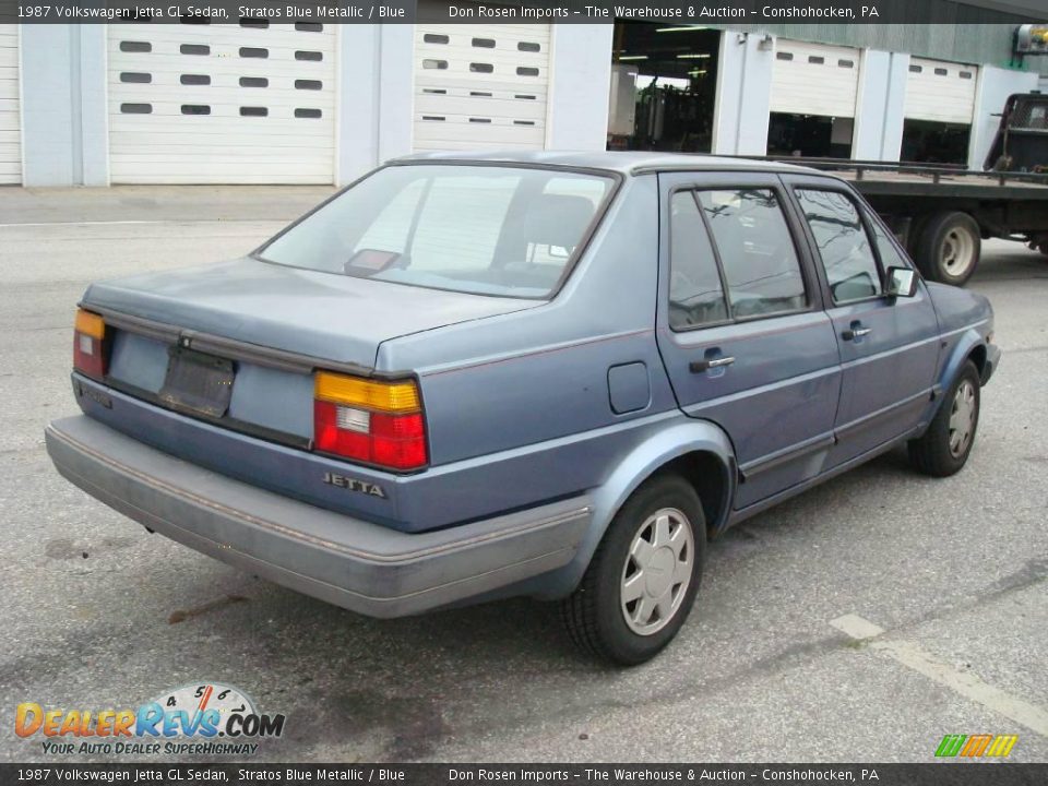 1987 Volkswagen Jetta GL Sedan Stratos Blue Metallic / Blue Photo #6