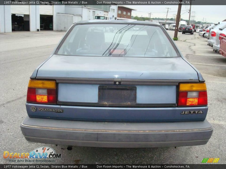 1987 Volkswagen Jetta GL Sedan Stratos Blue Metallic / Blue Photo #7