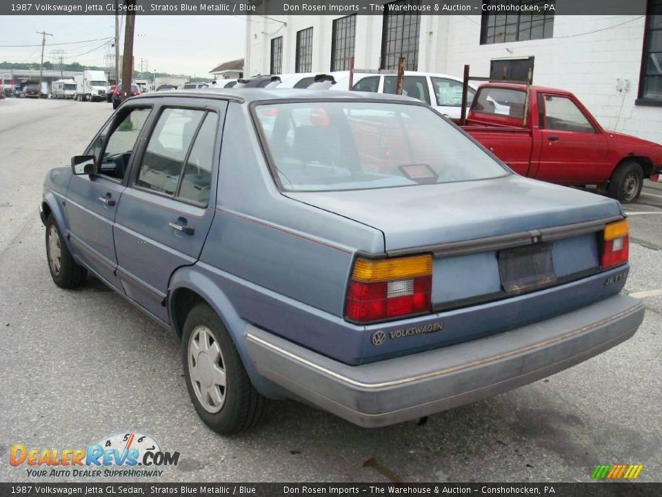 1987 Volkswagen Jetta GL Sedan Stratos Blue Metallic / Blue Photo #8