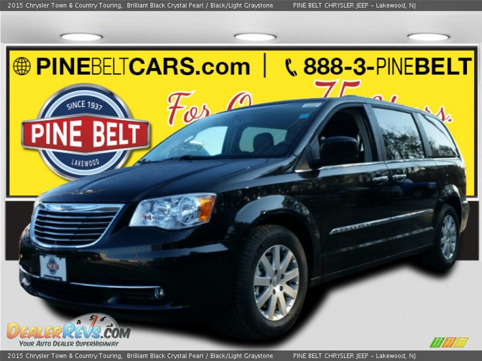 2015 Chrysler Town & Country Touring Brilliant Black Crystal Pearl / Black/Light Graystone Photo #1