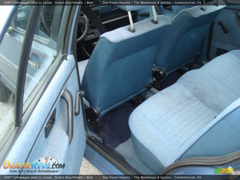 1987 Volkswagen Jetta GL Sedan Stratos Blue Metallic / Blue Photo #14